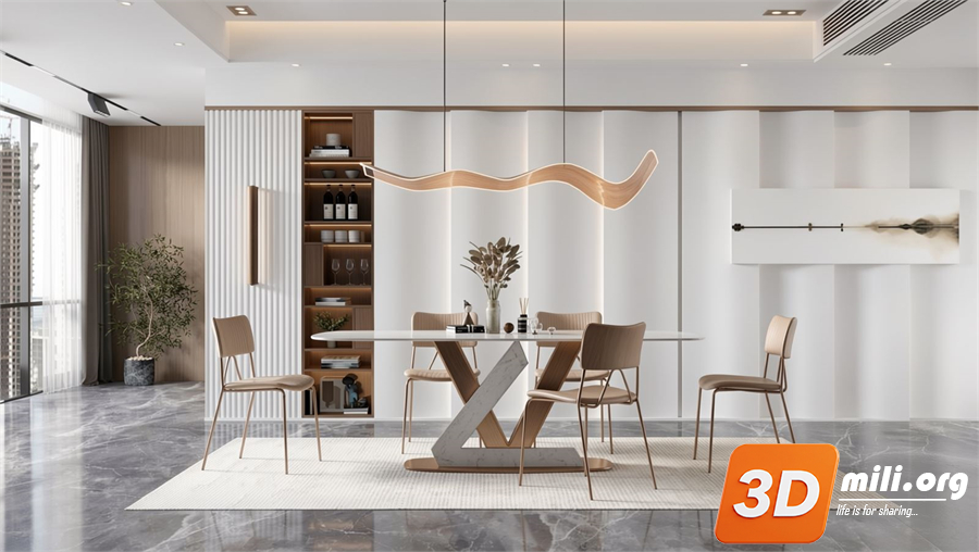 Dining Table Set Skp Files